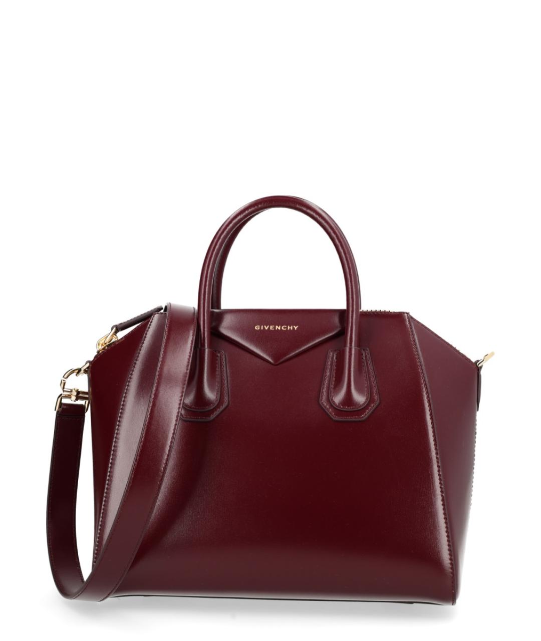 GIVENCHY Бордовая кожаная сумка тоут, фото 1