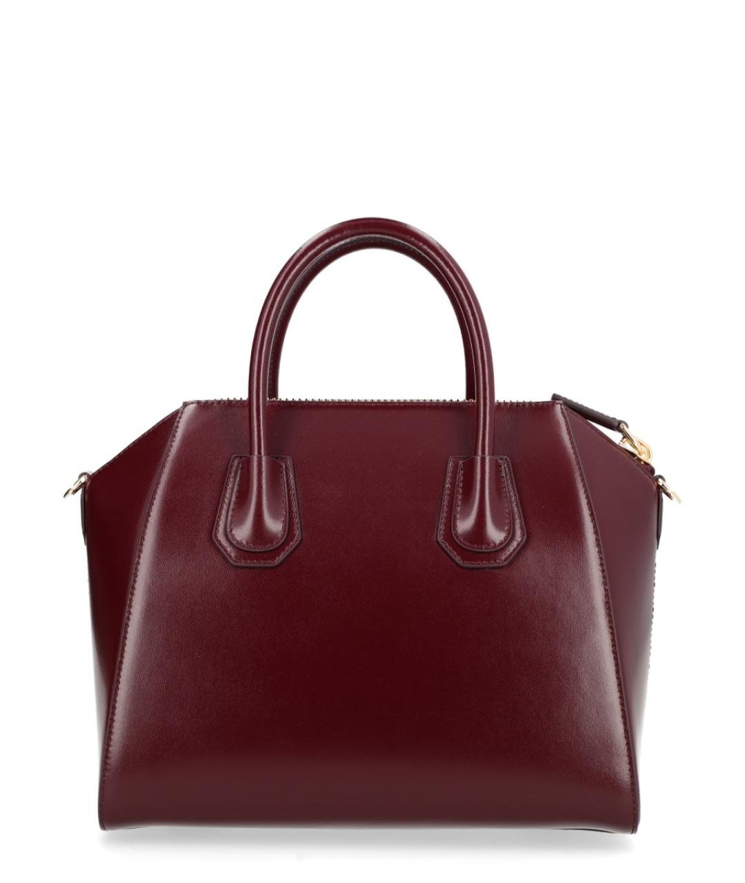 GIVENCHY Бордовая кожаная сумка тоут, фото 2