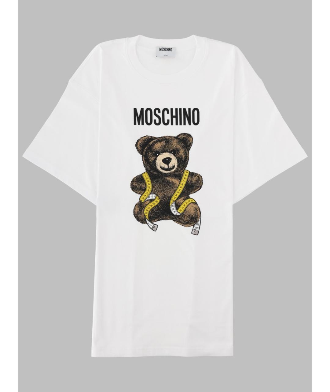 MOSCHINO Белая хлопковая футболка, фото 3