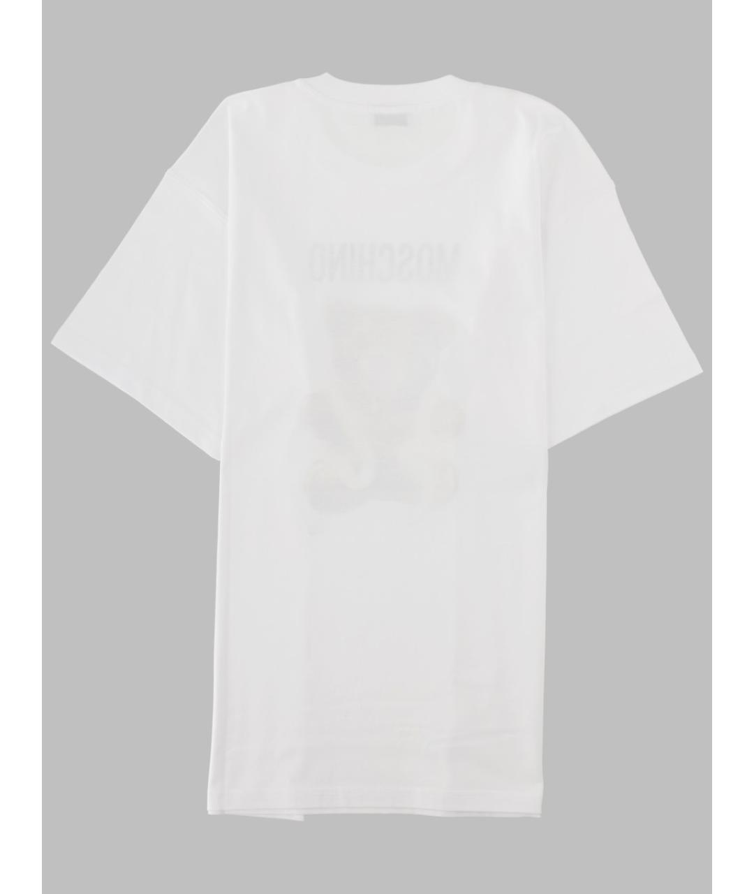 MOSCHINO Белая хлопковая футболка, фото 2
