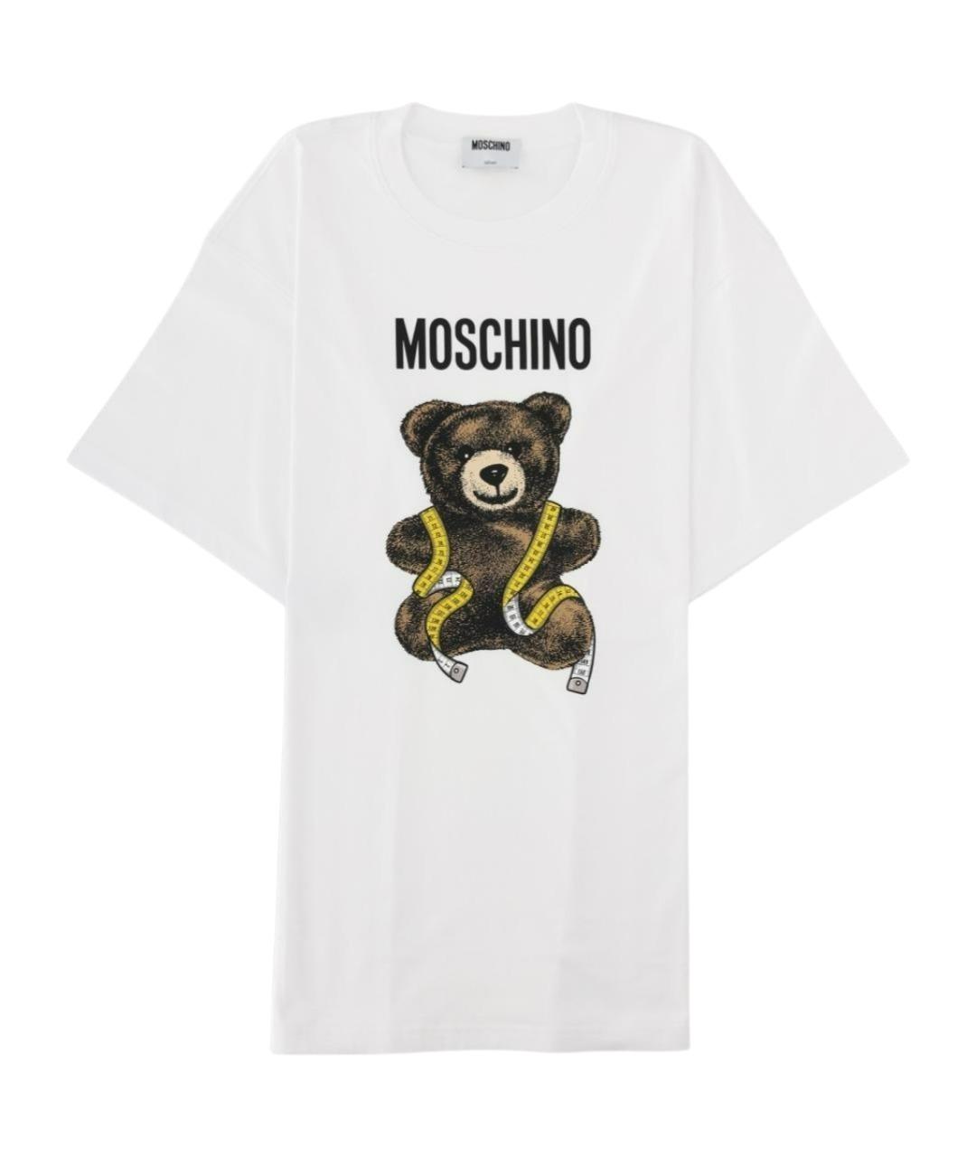 MOSCHINO Белая хлопковая футболка, фото 1