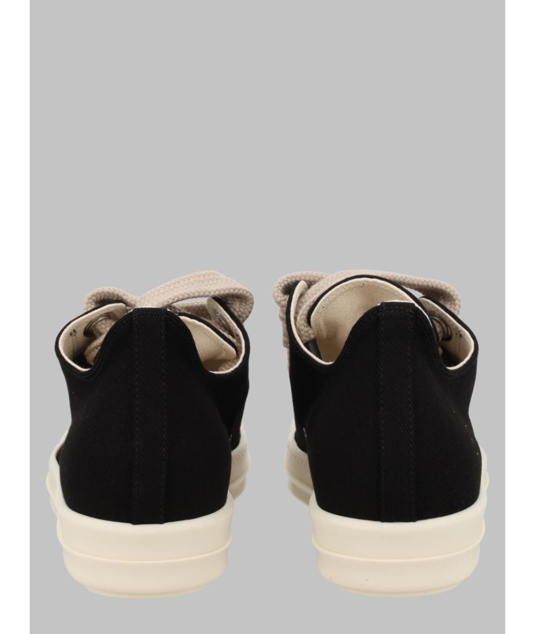 RICK OWENS DRKSHDW Черные текстильные низкие кроссовки / кеды, фото 2