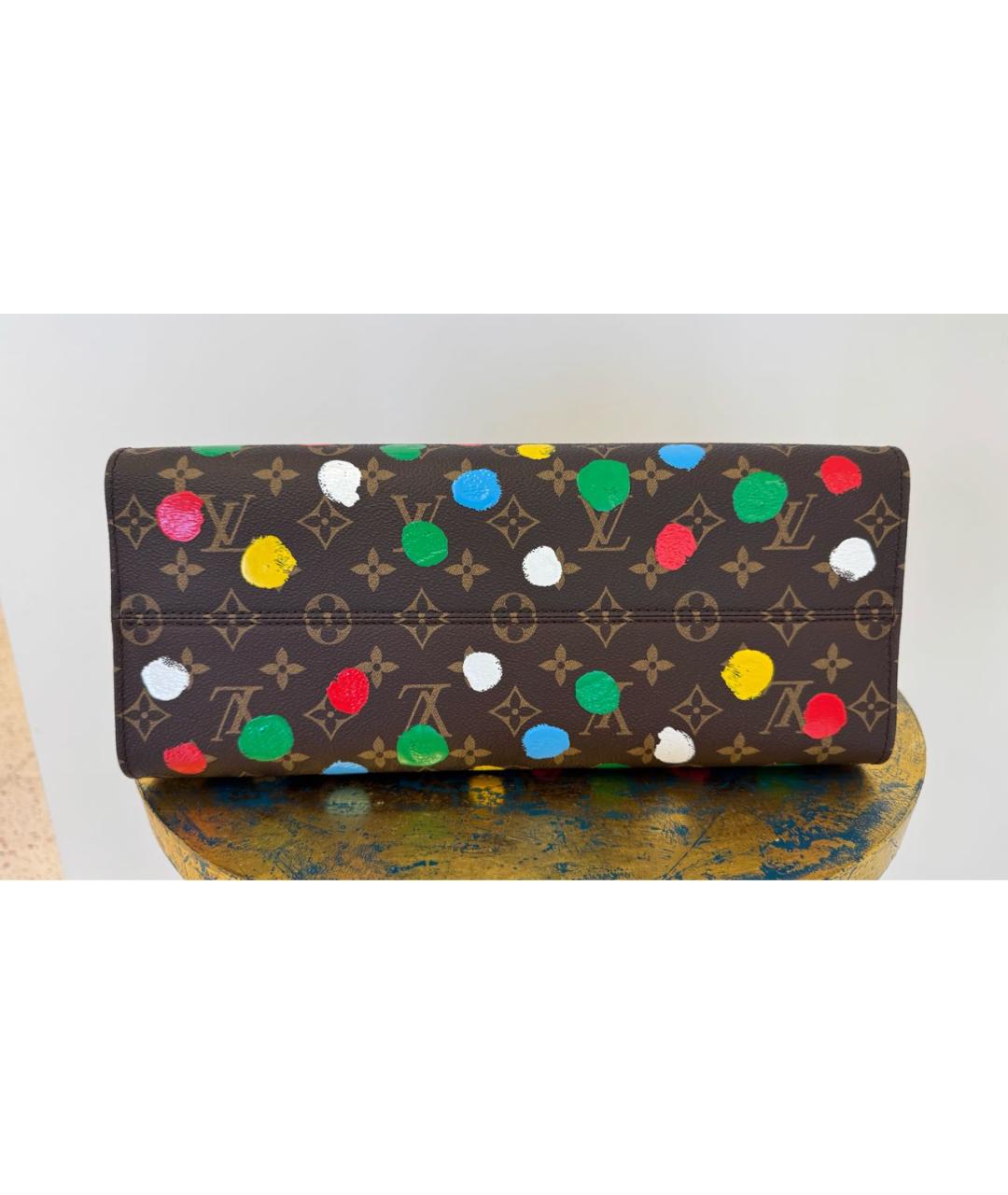LOUIS VUITTON Коричневая канва сумка с короткими ручками, фото 5