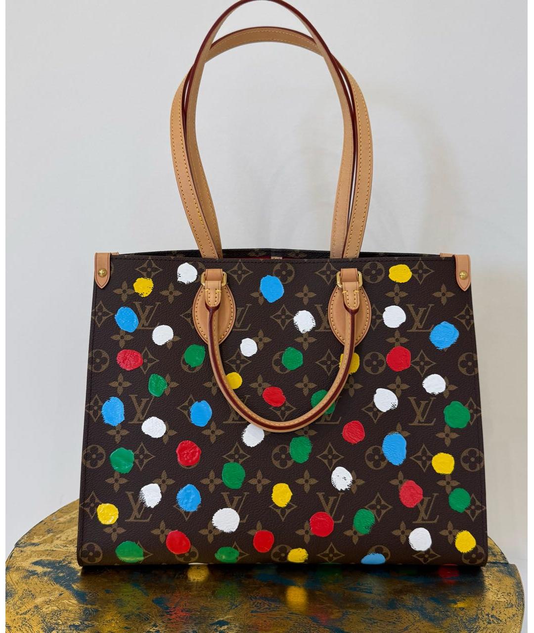 LOUIS VUITTON Коричневая канва сумка с короткими ручками, фото 6