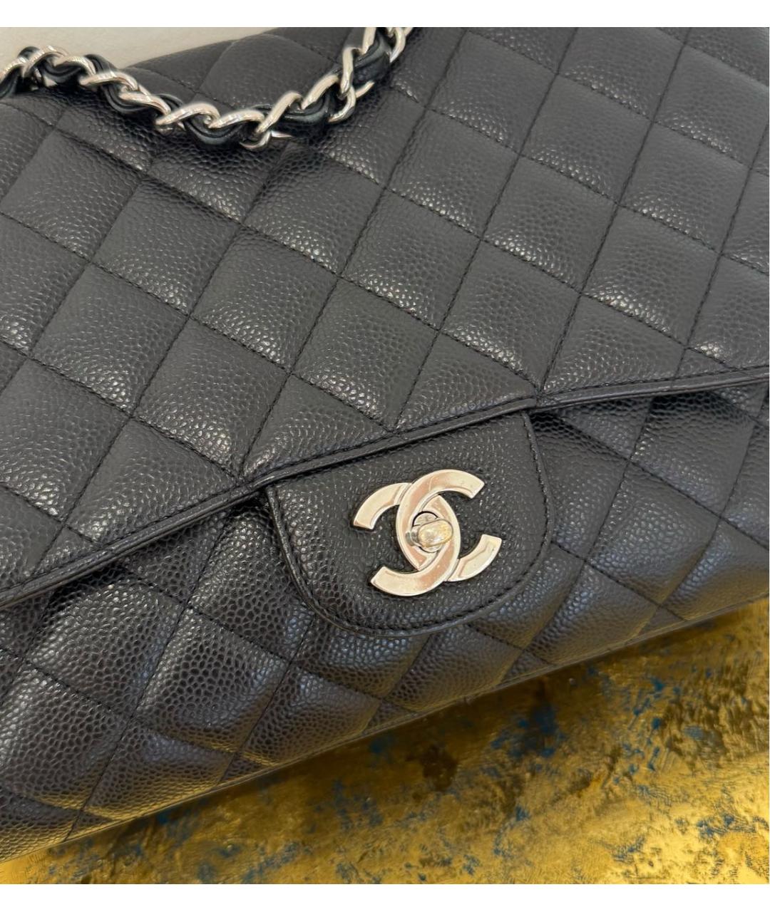 CHANEL Черная кожаная сумка через плечо, фото 4