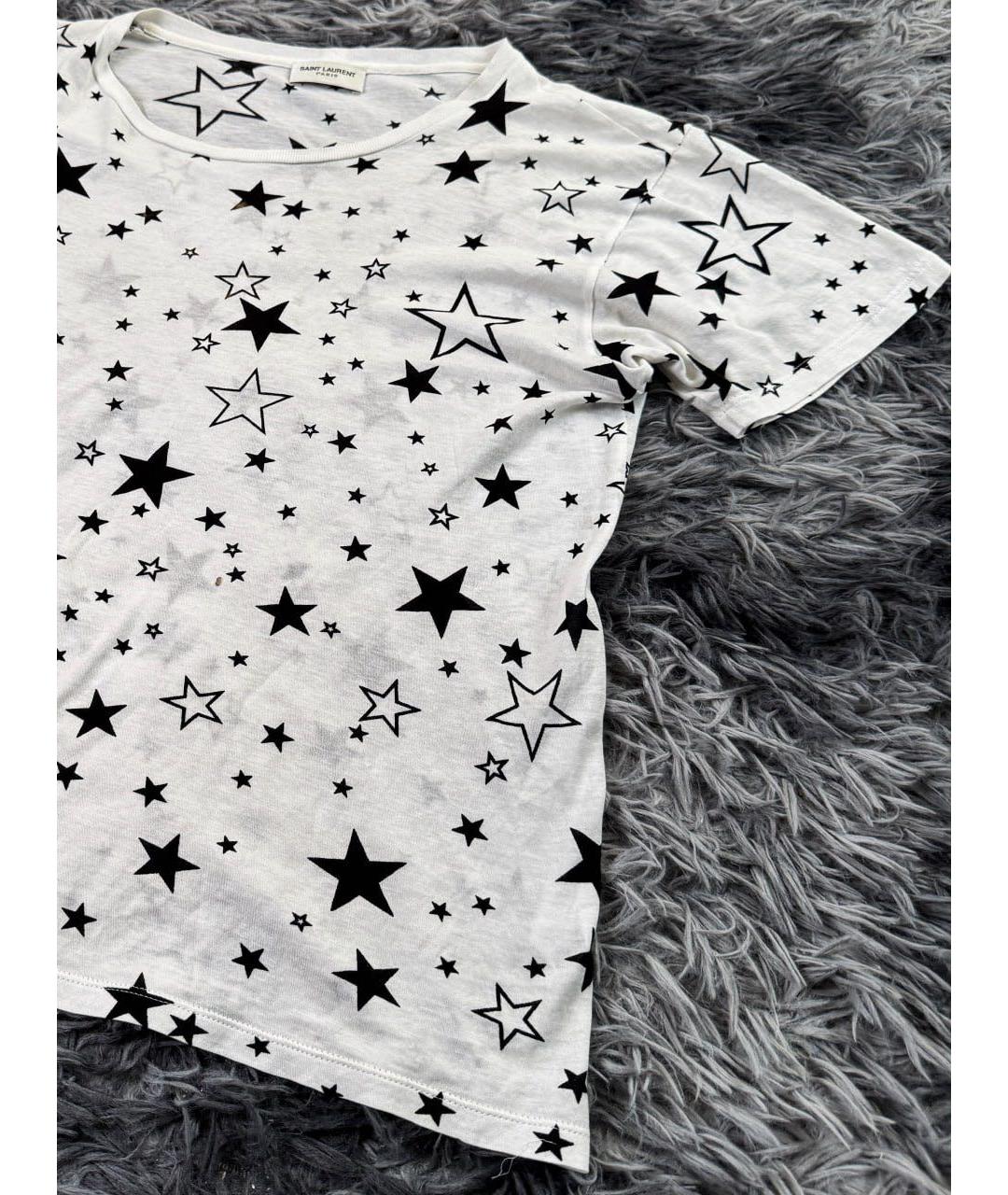 SAINT LAURENT Белая хлопковая футболка, фото 6