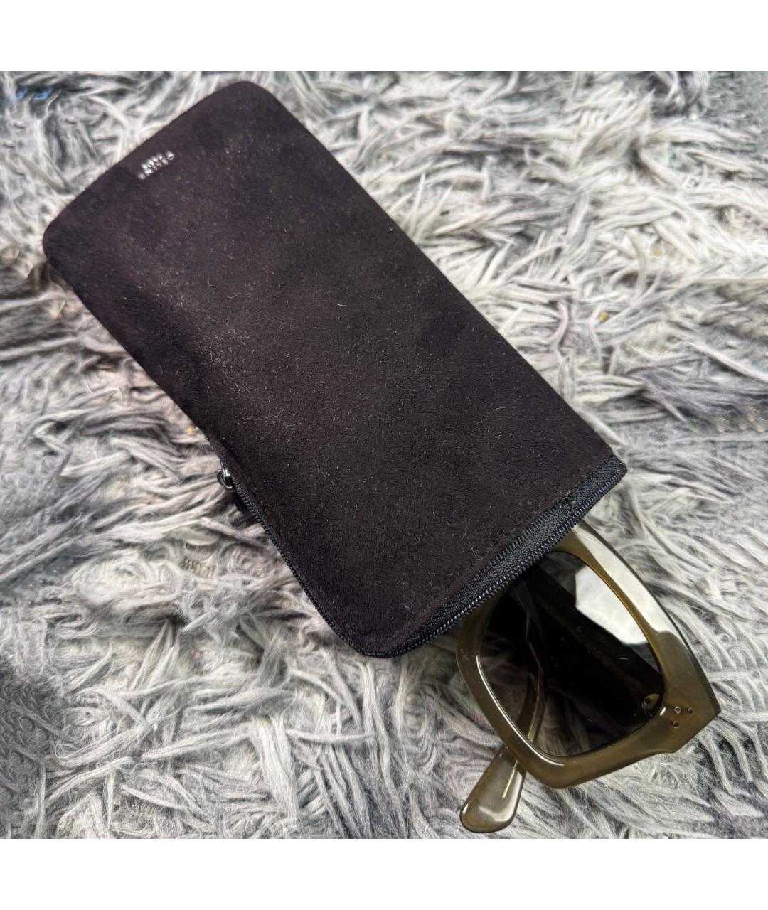 CELINE Хаки пластиковые солнцезащитные очки, фото 3