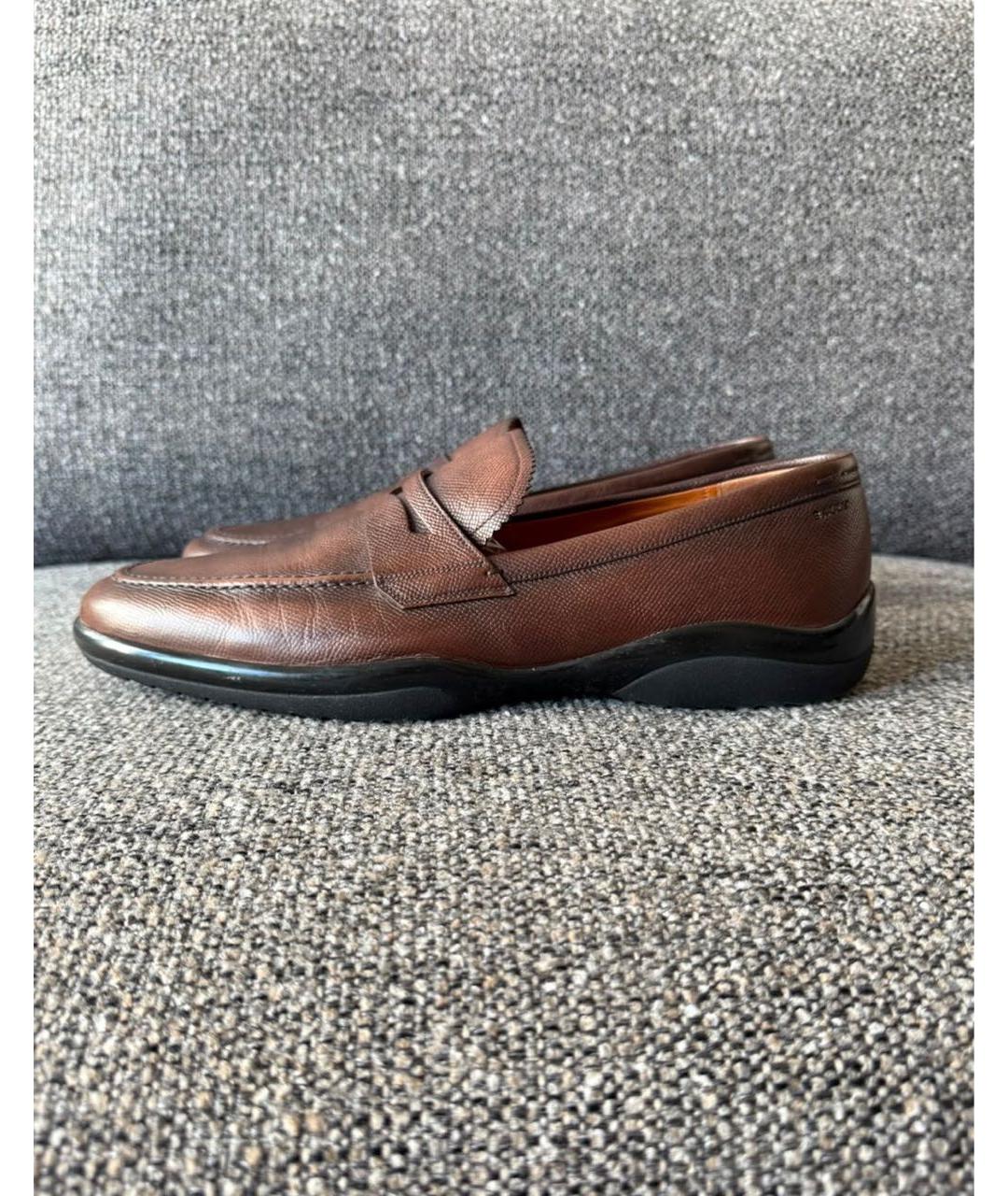 BALLY Коричневые кожаные лоферы, фото 4