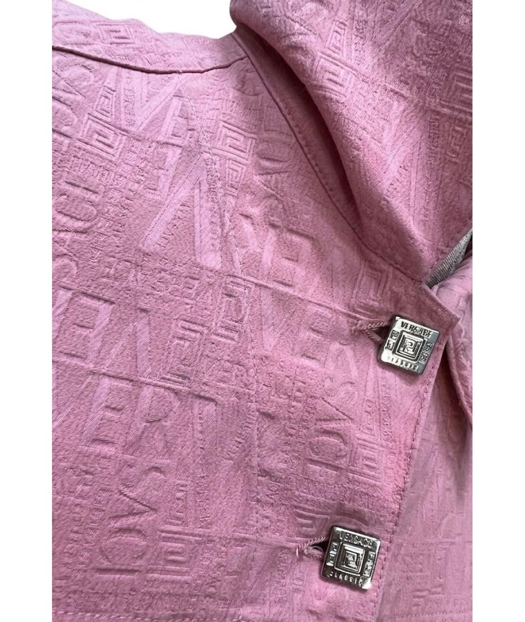 VERSACE Коралловая деним куртка, фото 4
