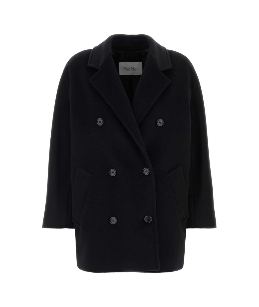 MAX MARA Черное шерстяное пальто, фото 1