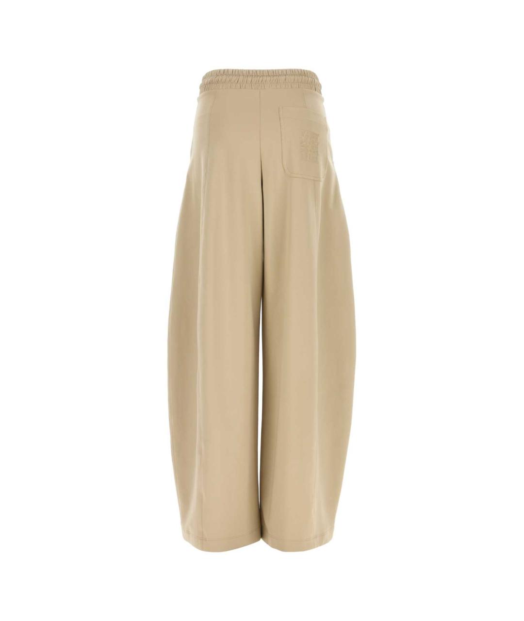 MAX MARA Бежевые хлопковые прямые брюки, фото 2
