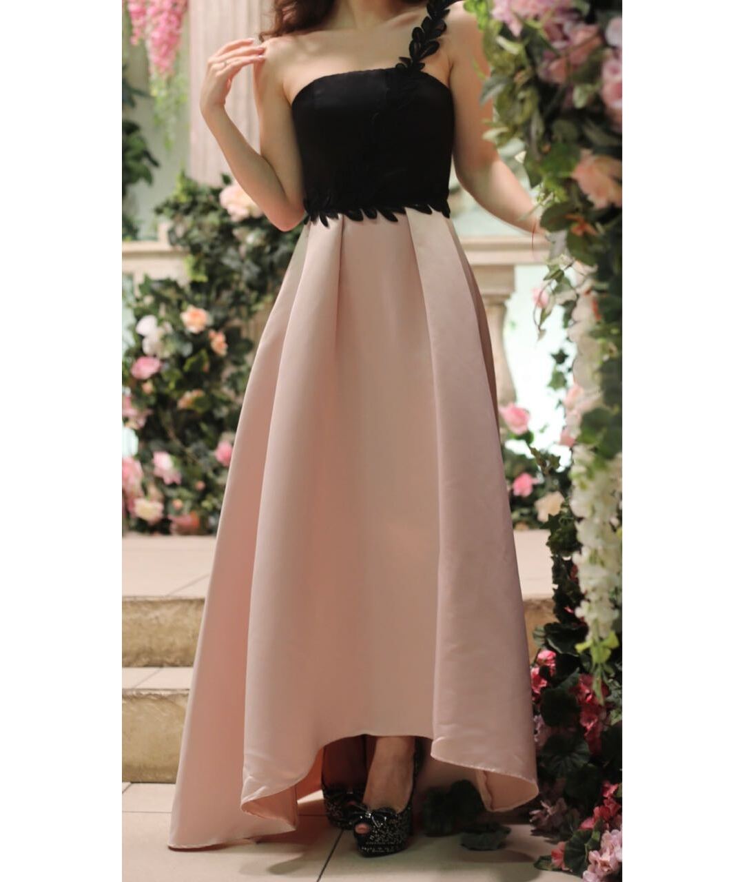 PINKO Розовое атласное вечернее платье, фото 6
