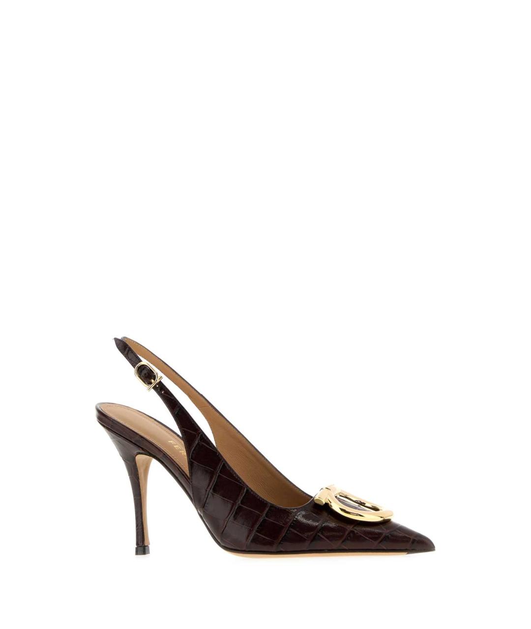 FERRAGAMO Коричневые кожаные туфли, фото 2