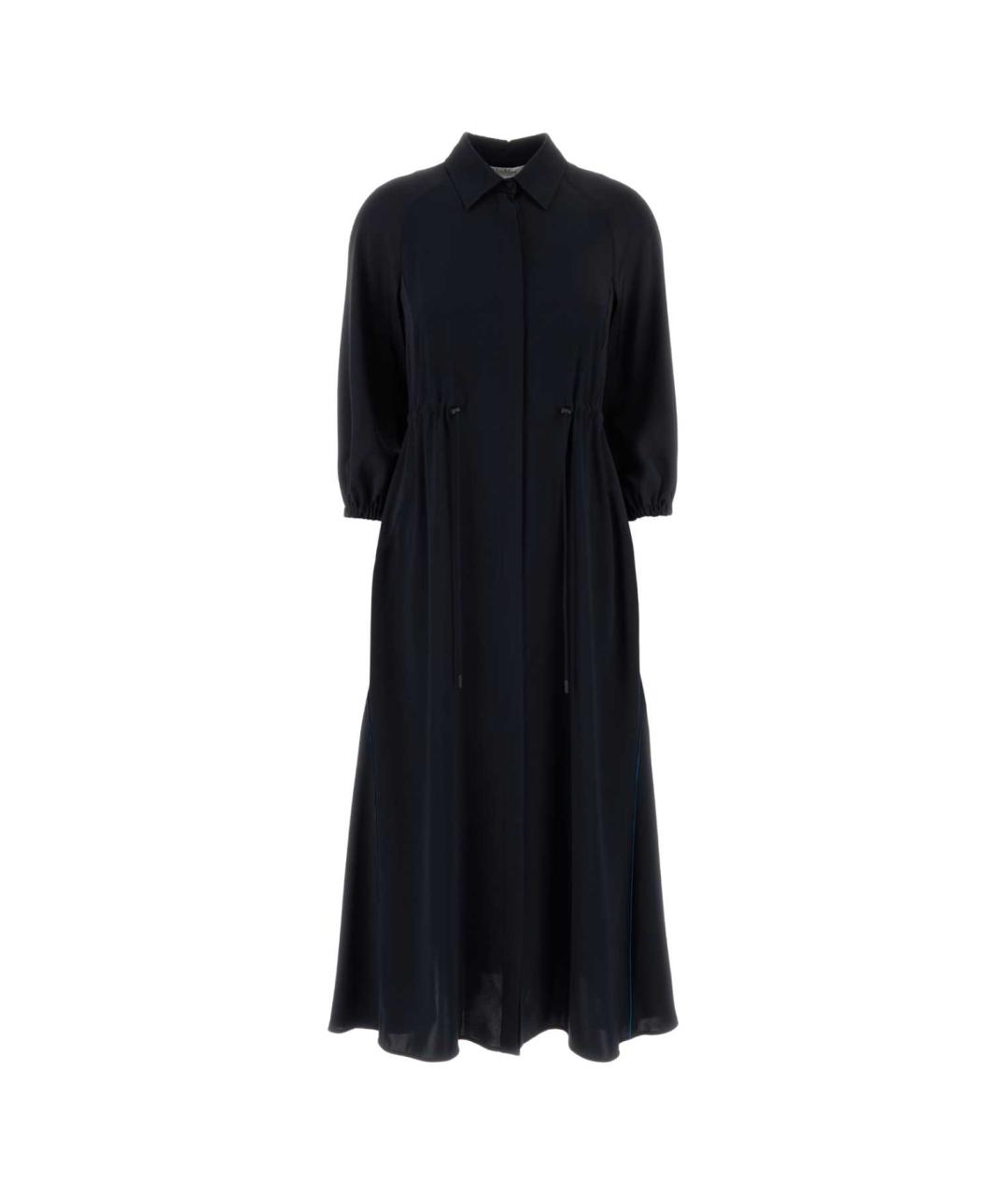 MAX MARA Темно-синее ацетатное повседневное платье, фото 1