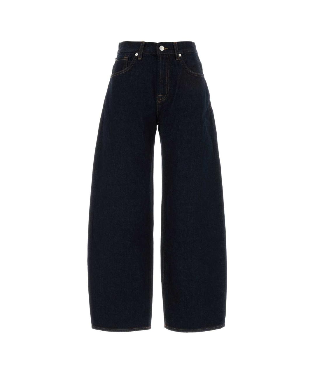 7 FOR ALL MANKIND Синие хлопковые прямые джинсы, фото 1