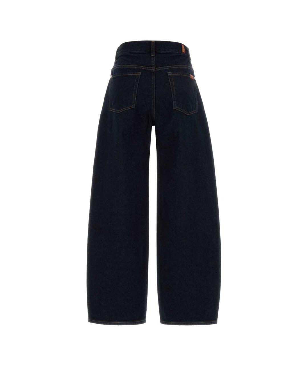7 FOR ALL MANKIND Синие хлопковые прямые джинсы, фото 2