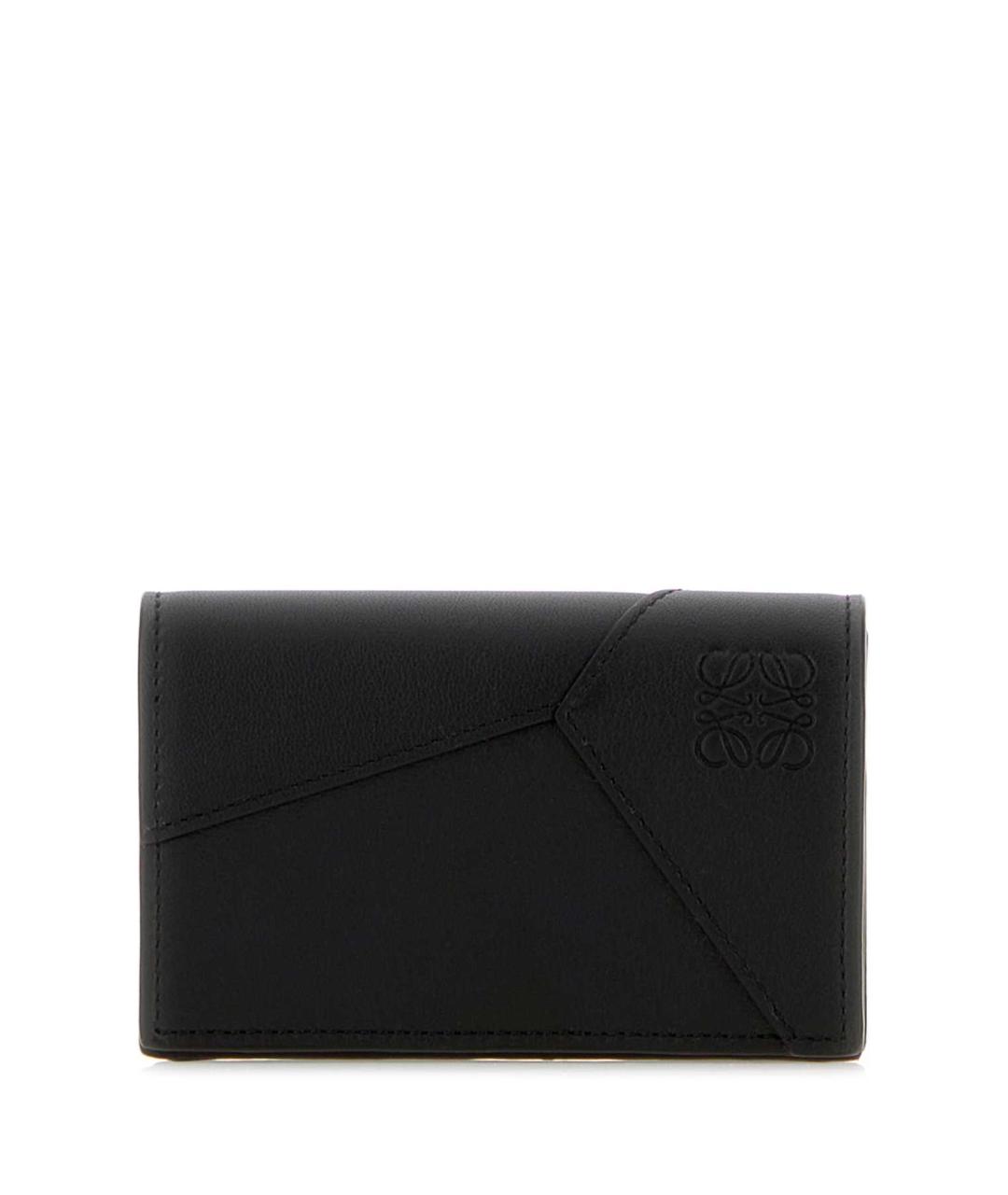 LOEWE Черный кожаный кошелек, фото 1