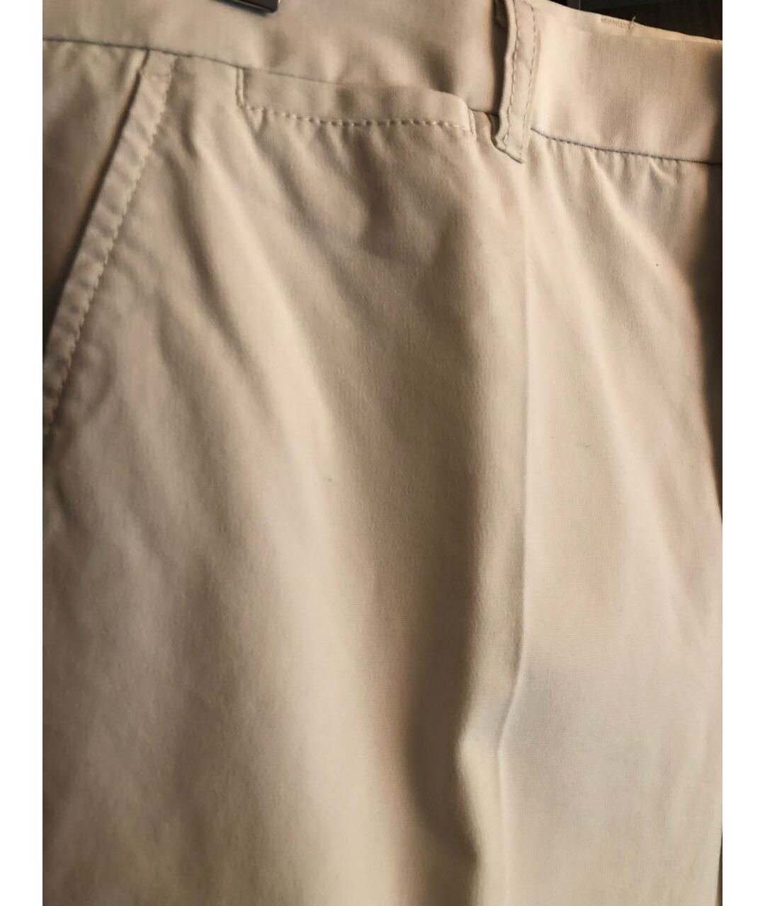 MCQ ALEXANDER MCQUEEN Бежевые хлопко-эластановые повседневные брюки, фото 3