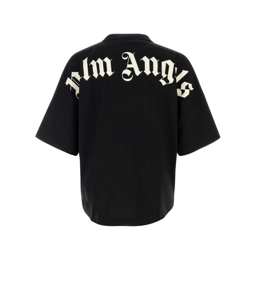 PALM ANGELS Черная хлопковая футболка, фото 2
