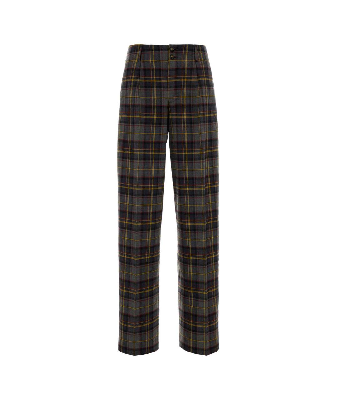 ETRO Мульти шерстяные прямые брюки, фото 1