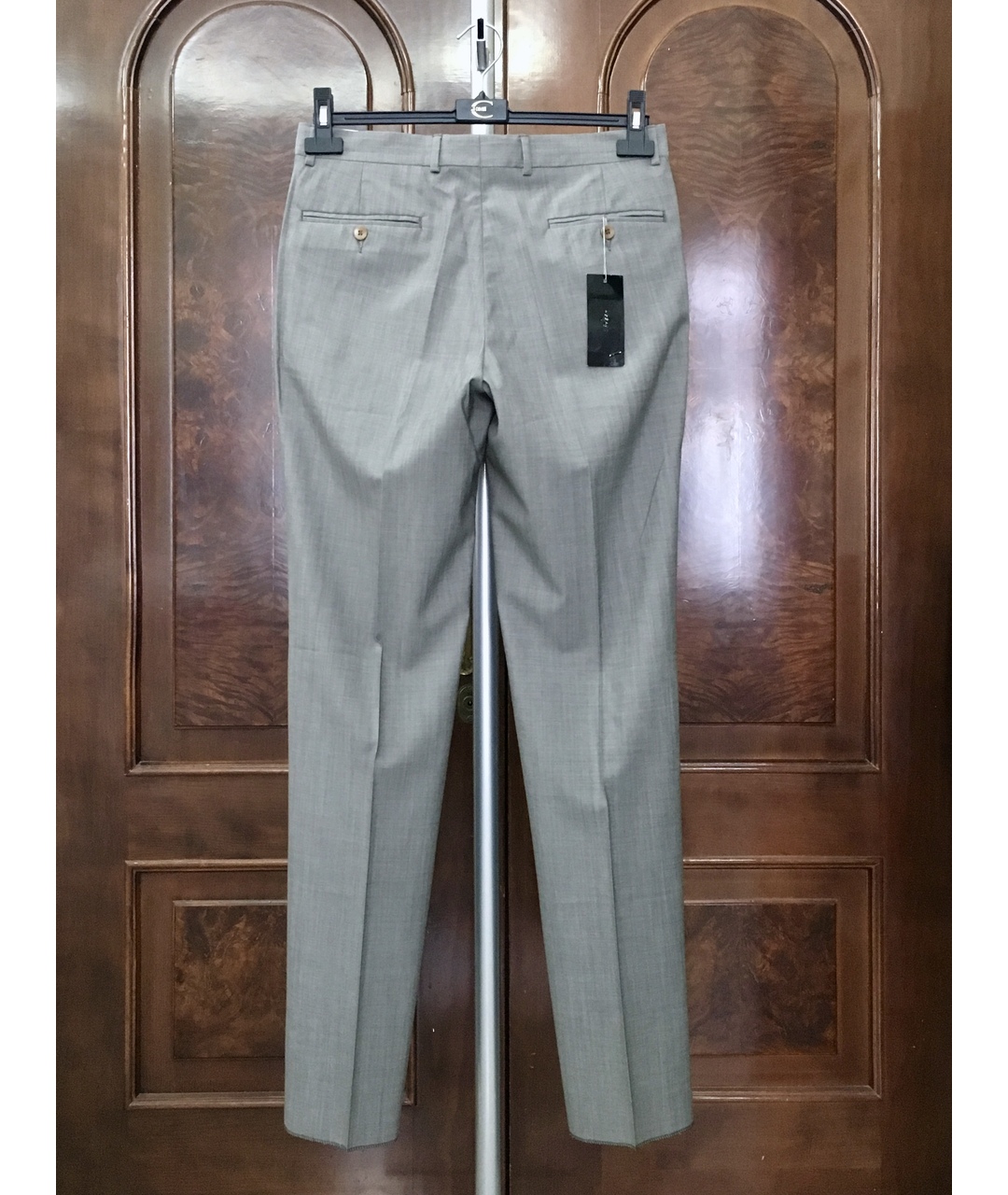 AZZARO Серые шерстяные классические брюки, фото 2