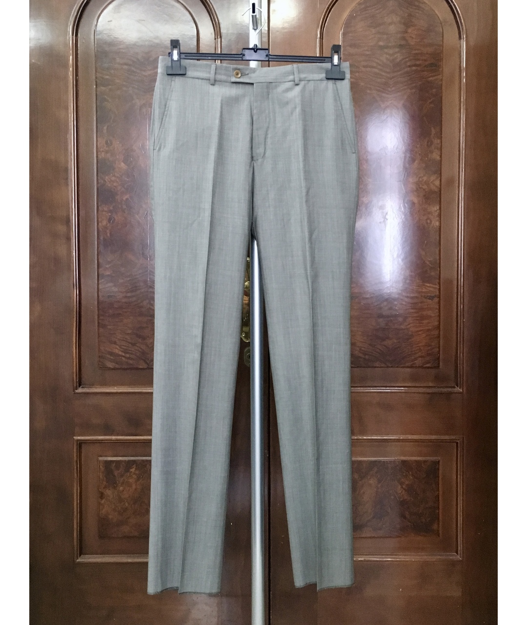 AZZARO Серые шерстяные классические брюки, фото 6