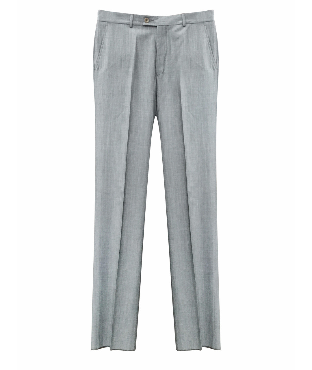 AZZARO Серые шерстяные классические брюки, фото 1