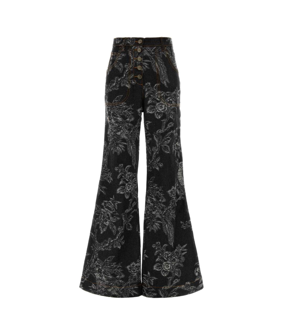ETRO Мульти хлопковые джинсы клеш, фото 1