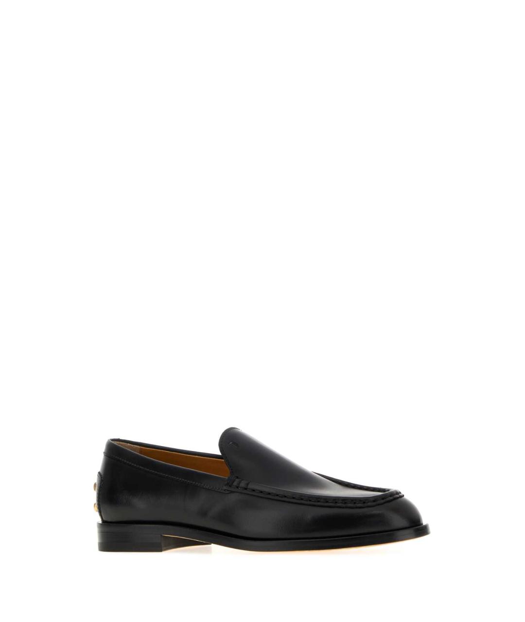 TOD'S Черные кожаные лоферы, фото 2