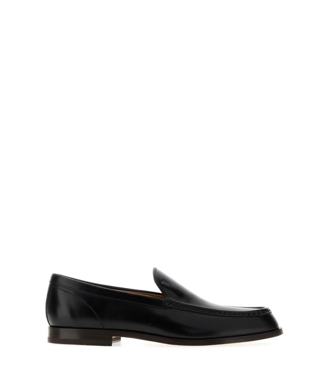 TOD'S Черные кожаные лоферы, фото 1
