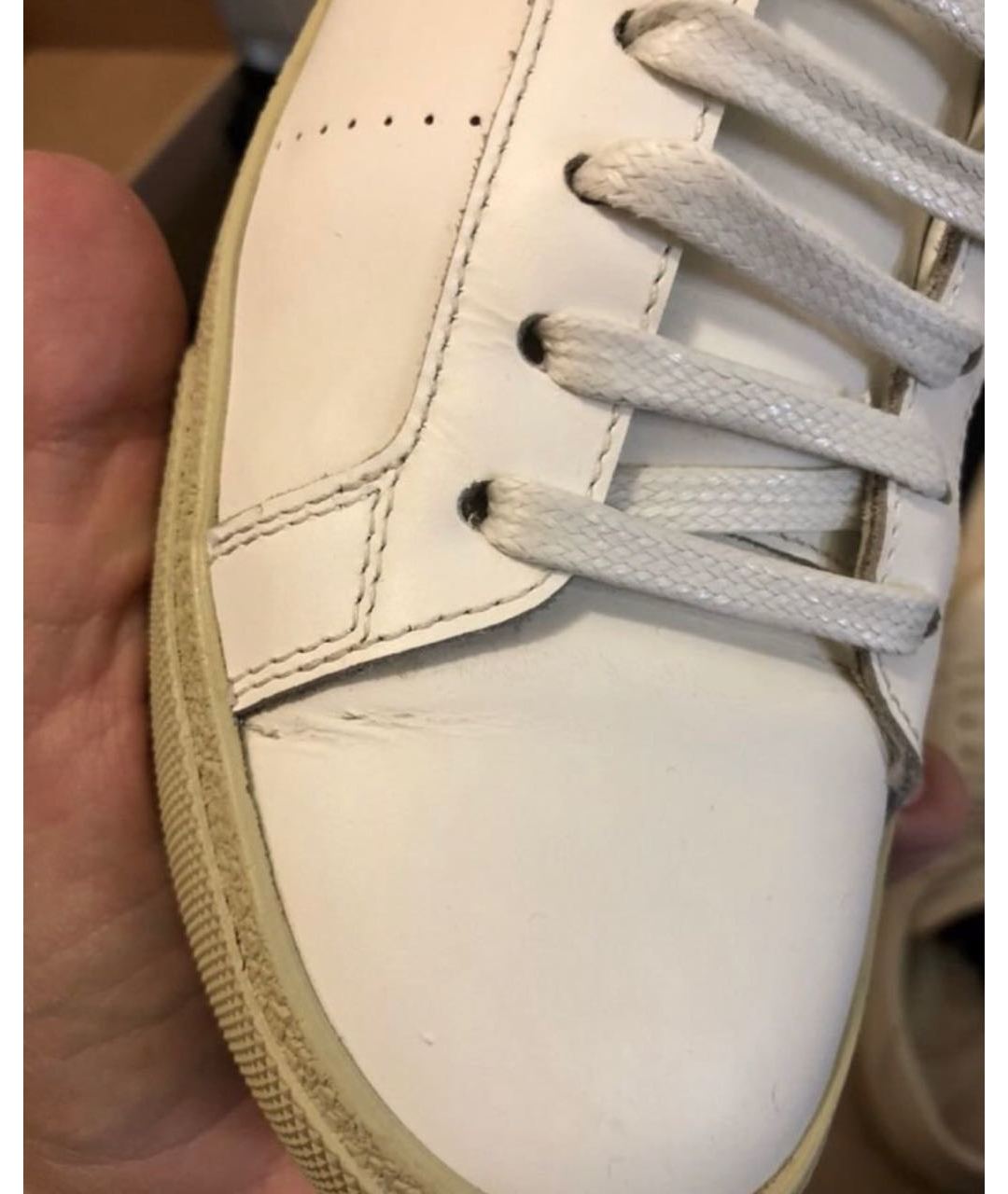 SAINT LAURENT Белые кожаные кроссовки, фото 6