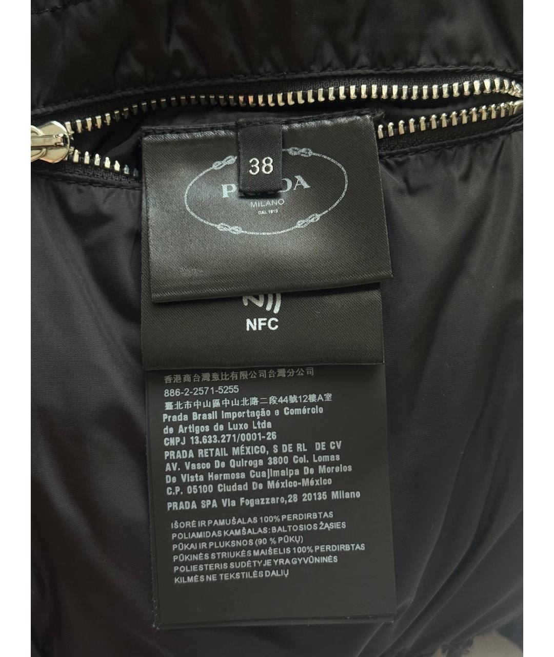 PRADA Черная нейлоновая куртка, фото 5