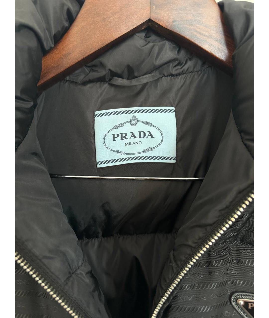 PRADA Черная нейлоновая куртка, фото 4