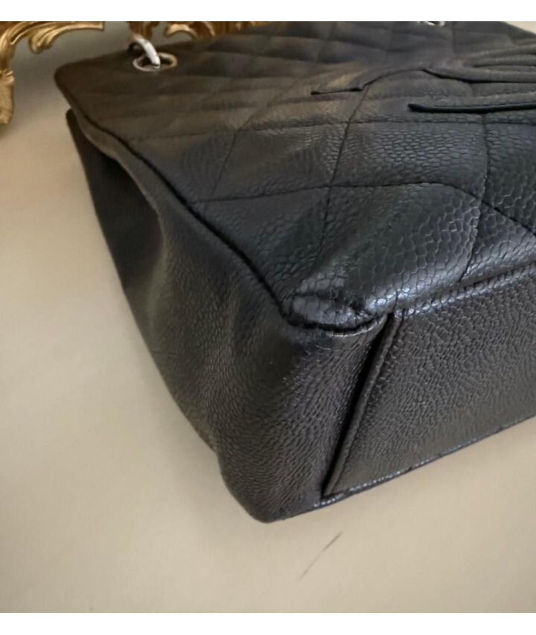 CHANEL Черная кожаная сумка тоут, фото 3