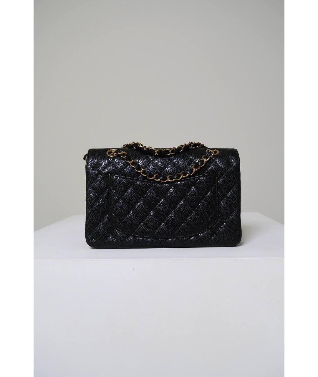 CHANEL Черная кожаная сумка с короткими ручками, фото 4