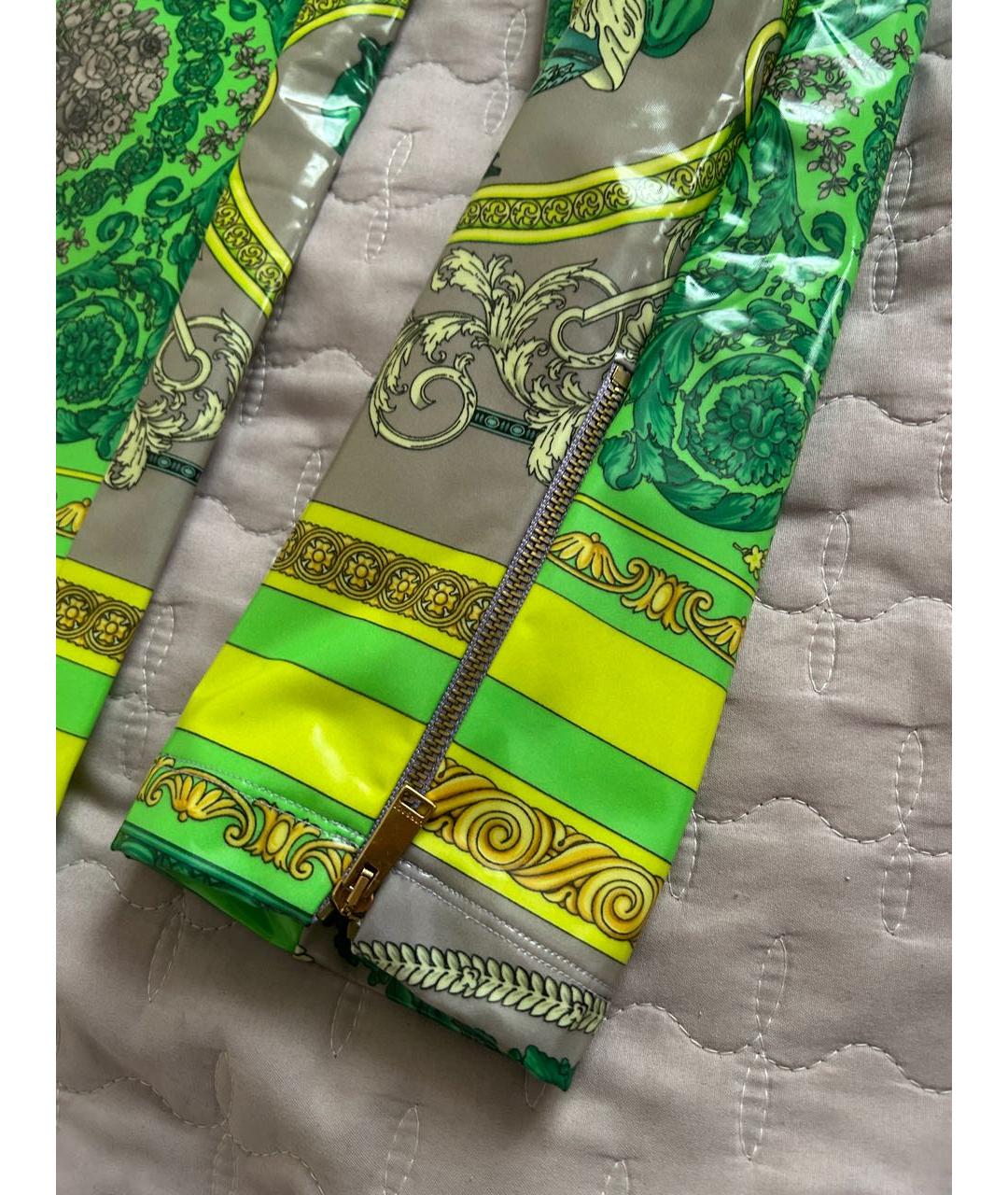 VERSACE Зеленые полиамидовые леггинсы и велосипедки, фото 3