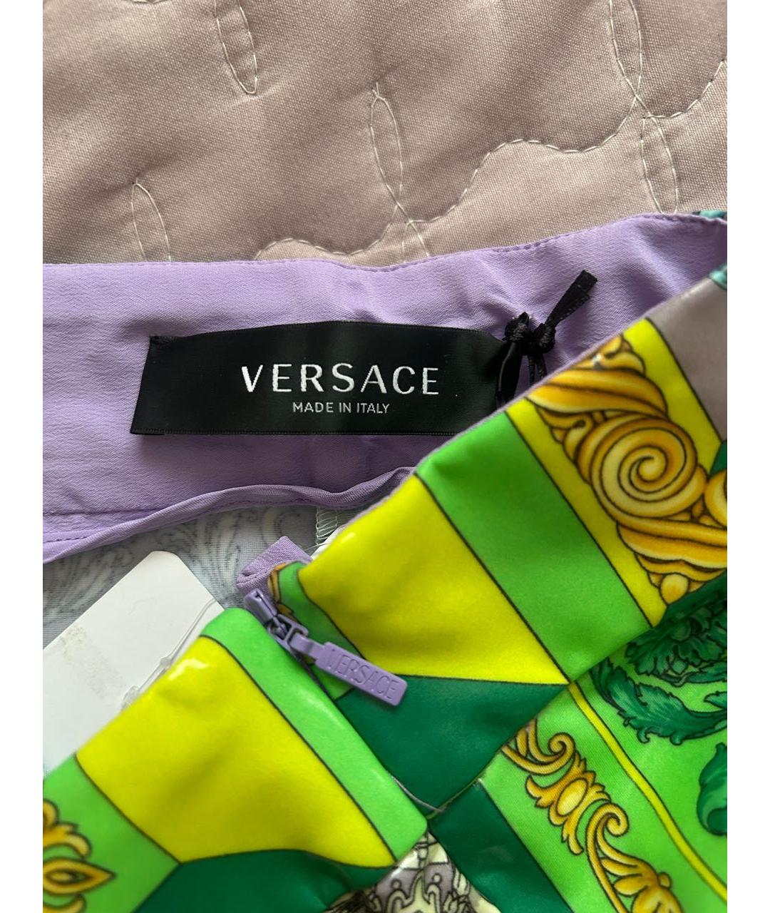 VERSACE Зеленые полиамидовые леггинсы и велосипедки, фото 5