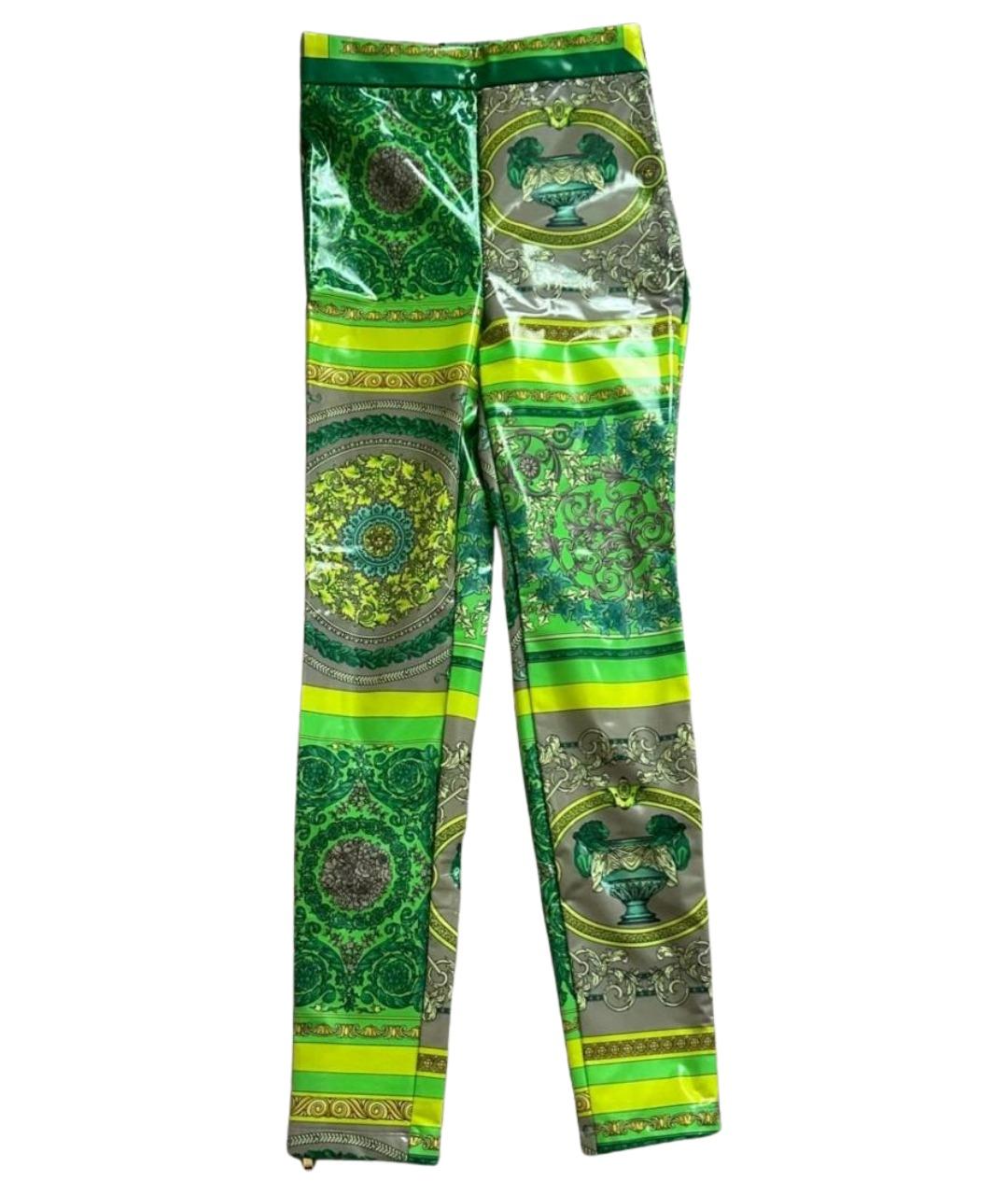 VERSACE Зеленые полиамидовые леггинсы и велосипедки, фото 1
