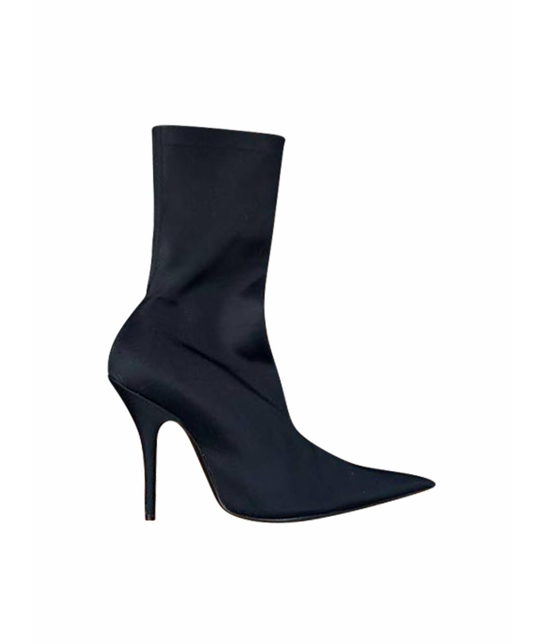 BALENCIAGA Черные текстильные ботильоны, фото 1