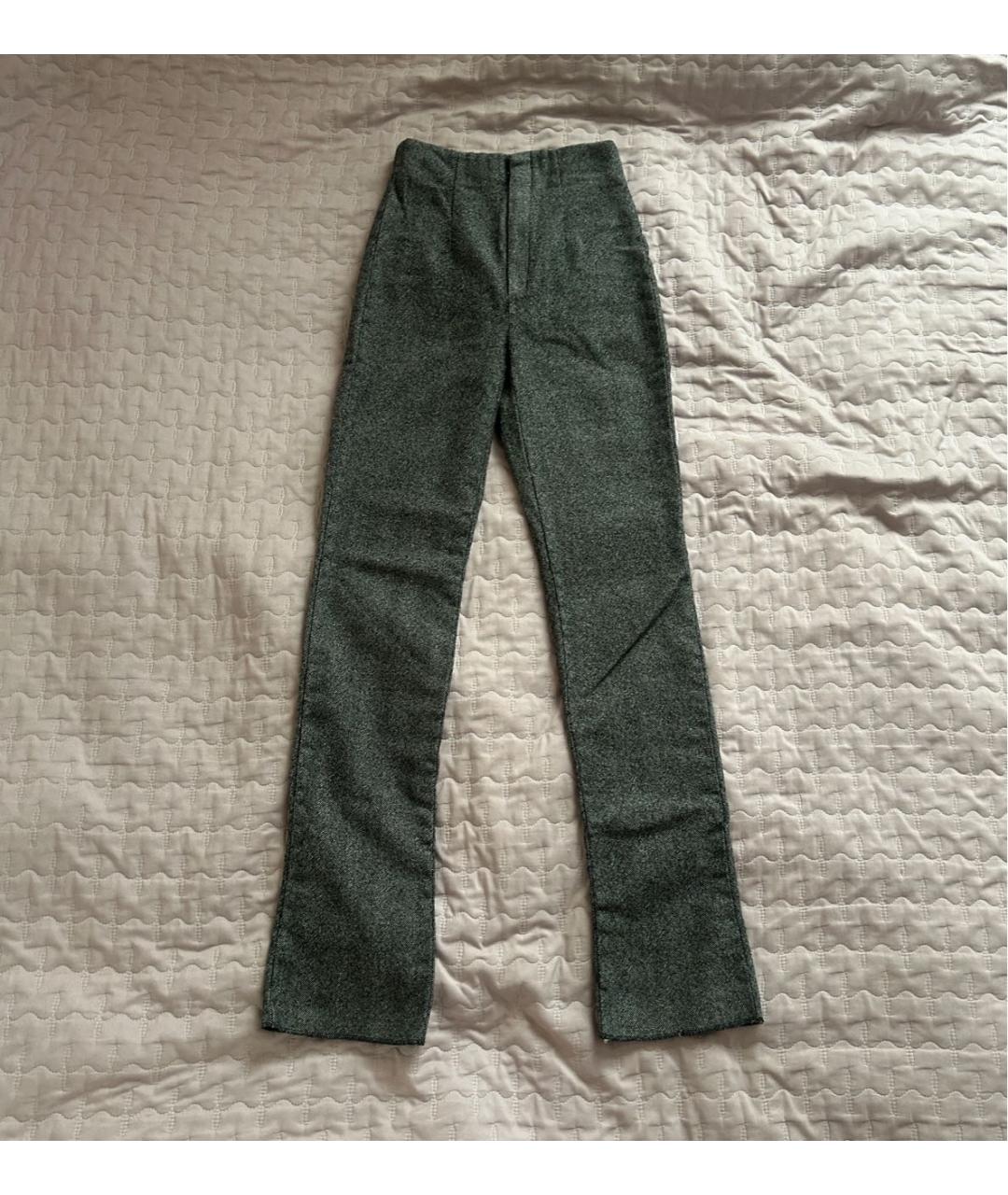 MAX MARA Антрацитовые шерстяные брюки узкие, фото 8