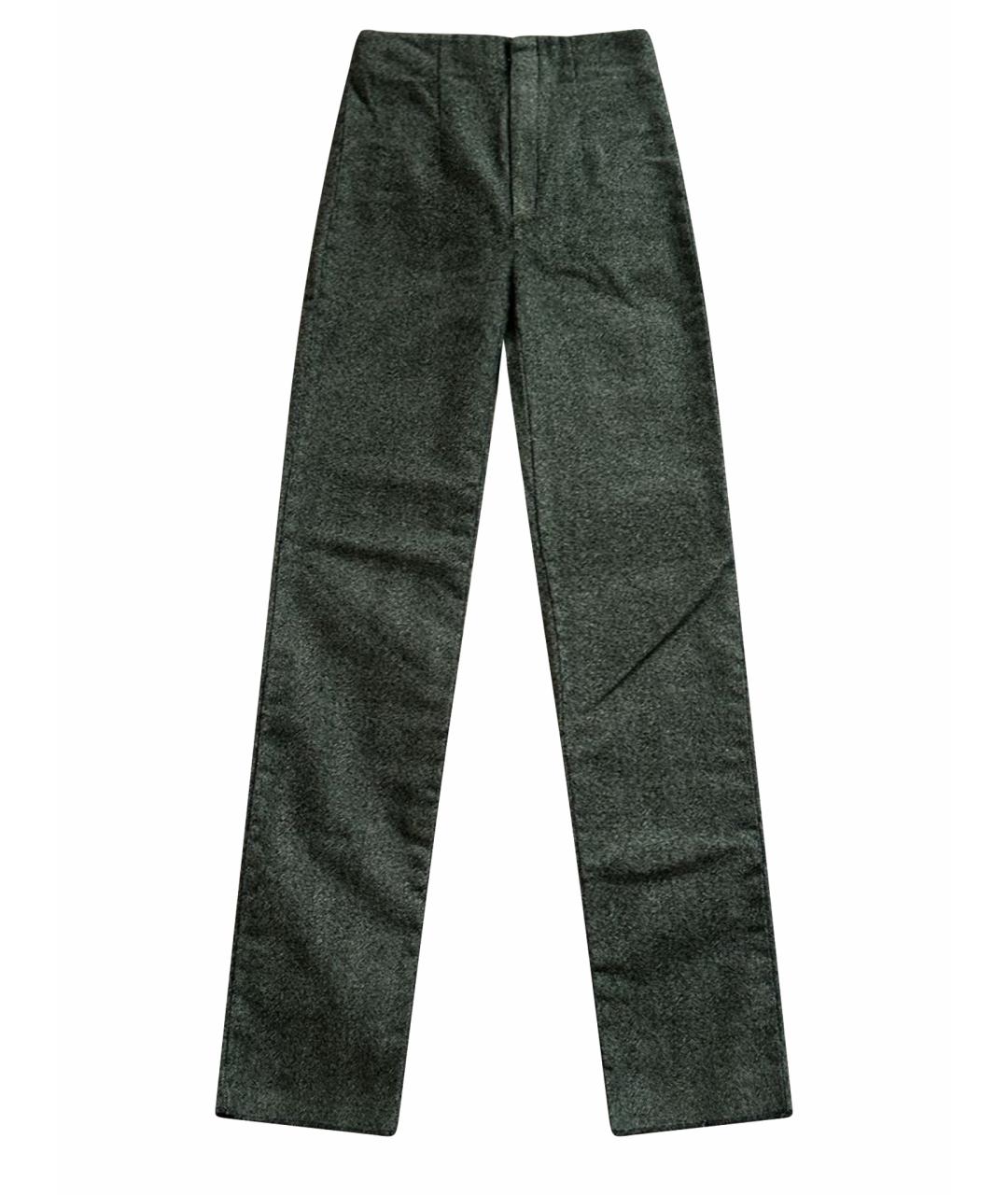 MAX MARA Антрацитовые шерстяные брюки узкие, фото 1