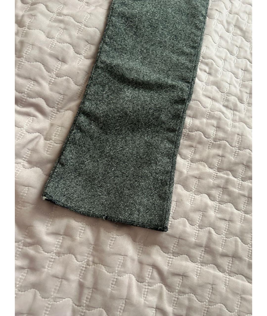 MAX MARA Антрацитовые шерстяные брюки узкие, фото 2