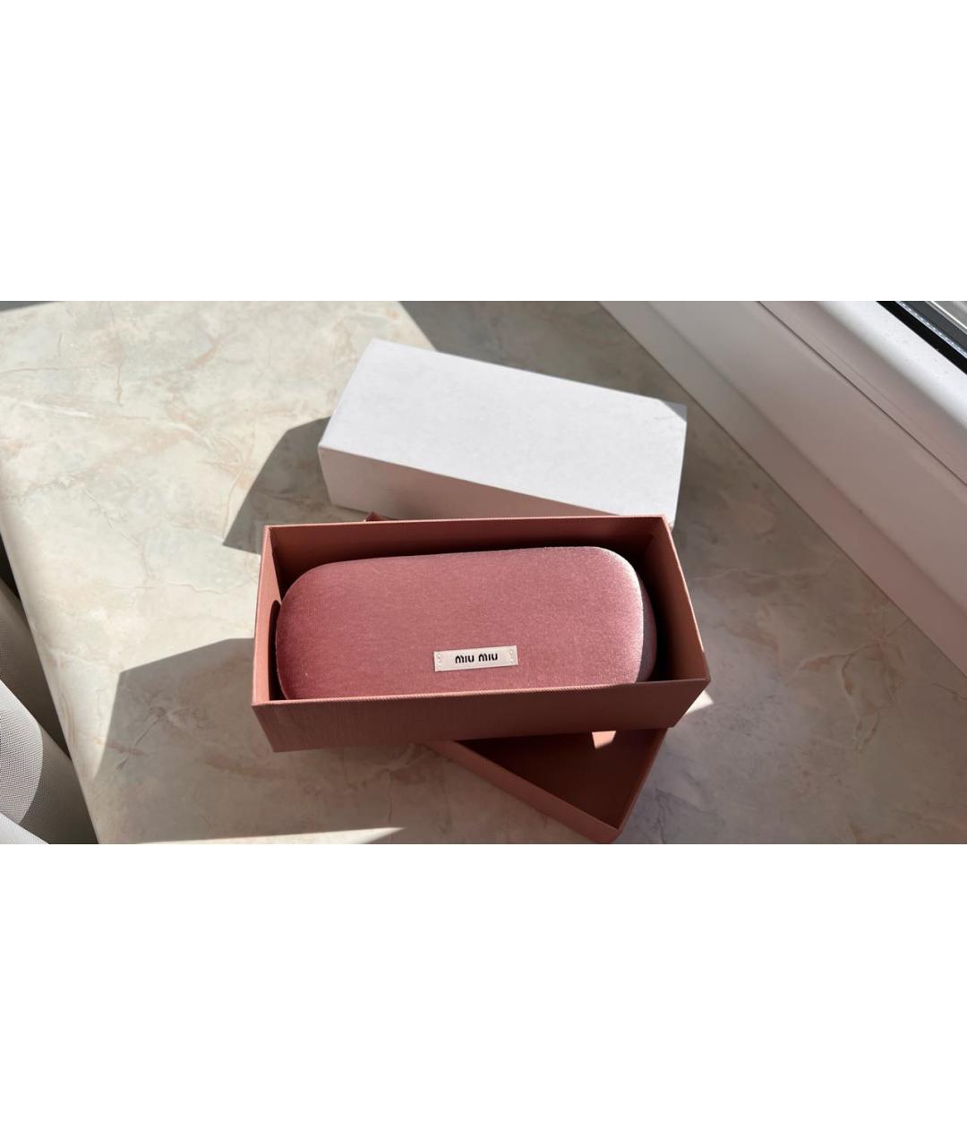 MIU MIU Черные пластиковые солнцезащитные очки, фото 4