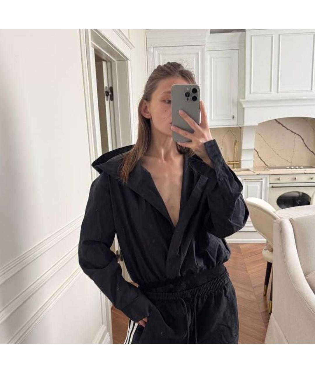 ALAIA Черная хлопковая рубашка, фото 3