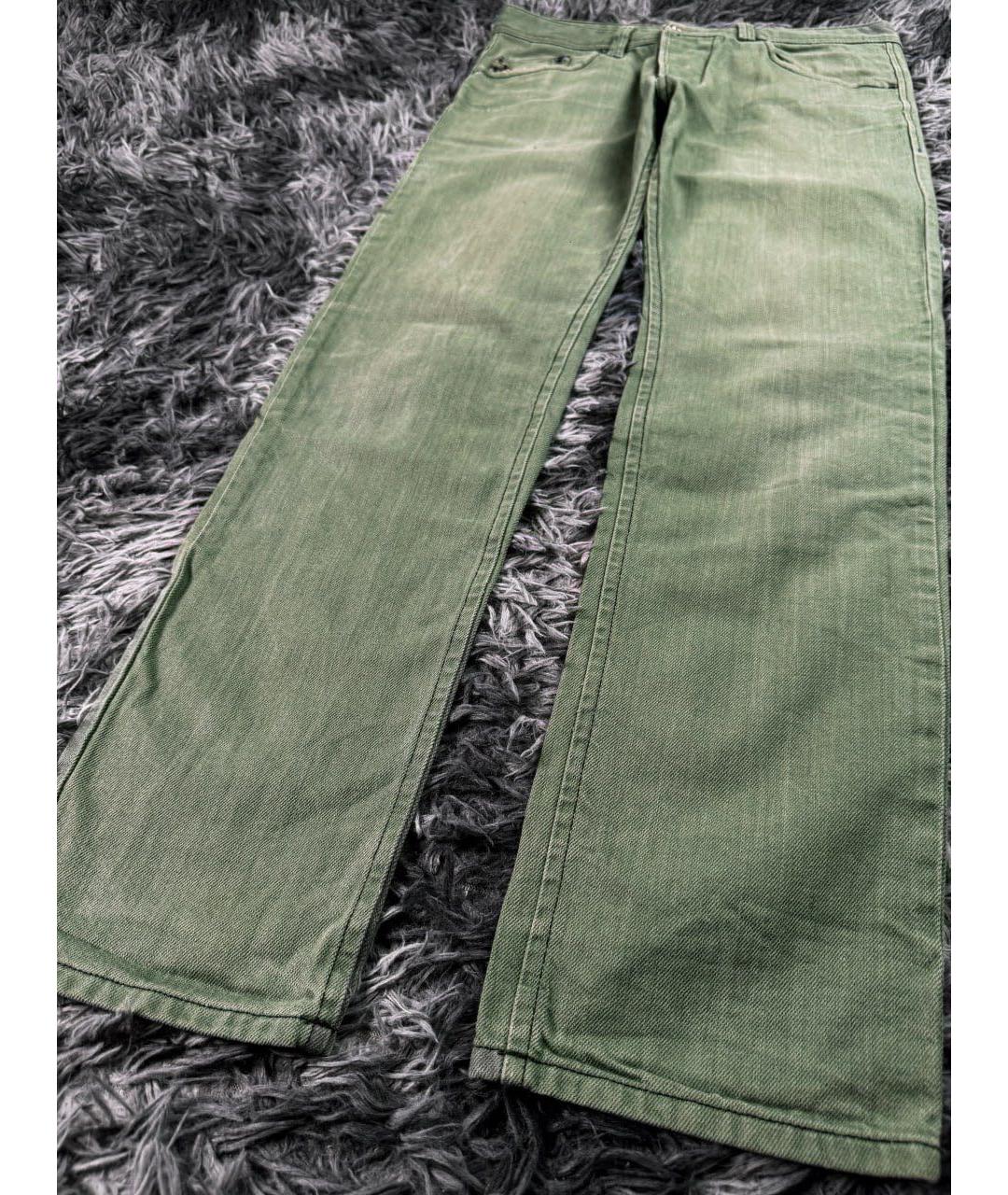 DIESEL Зеленые хлопковые джинсы скинни, фото 5