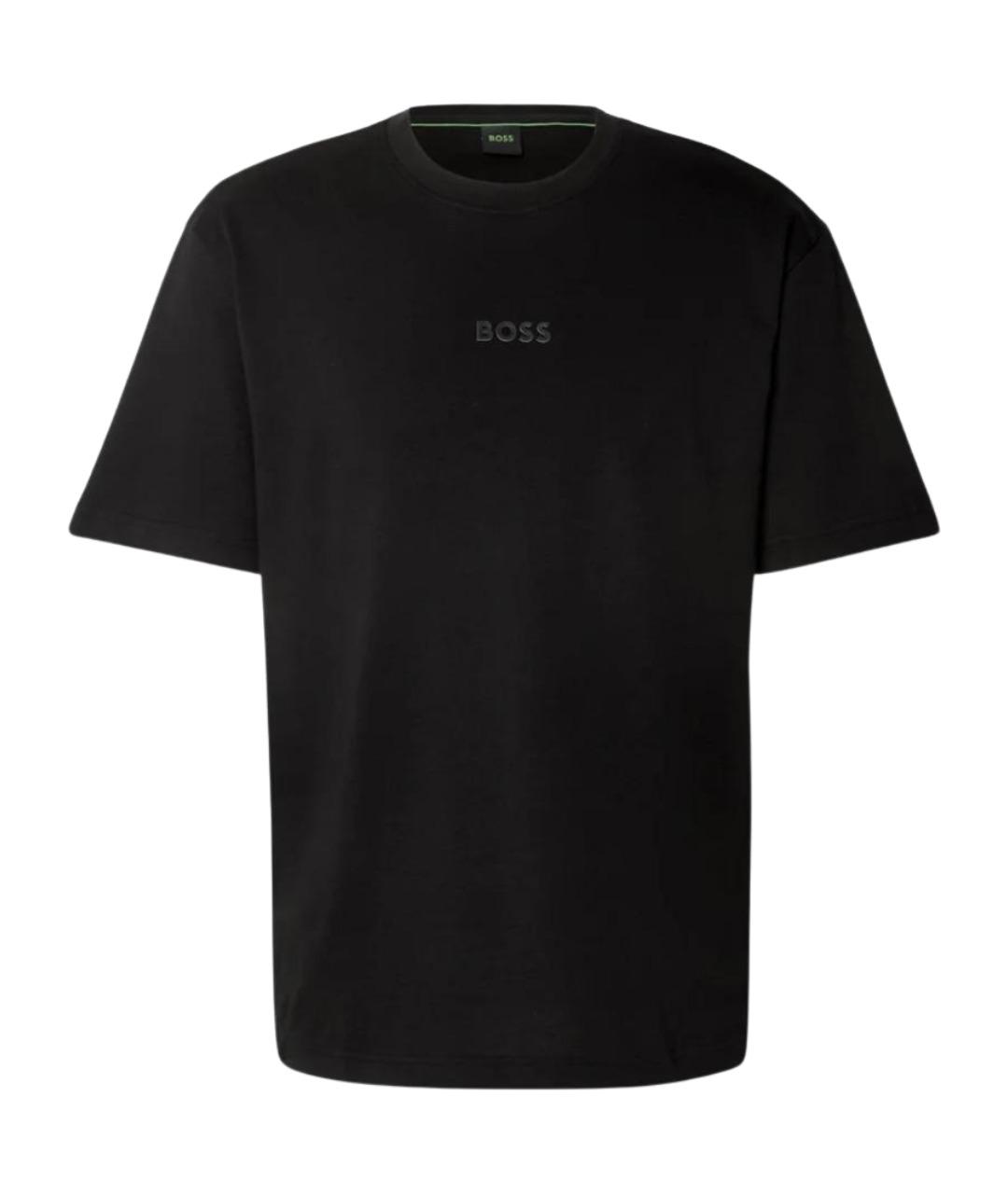 HUGO BOSS Черная хлопковая футболка, фото 1