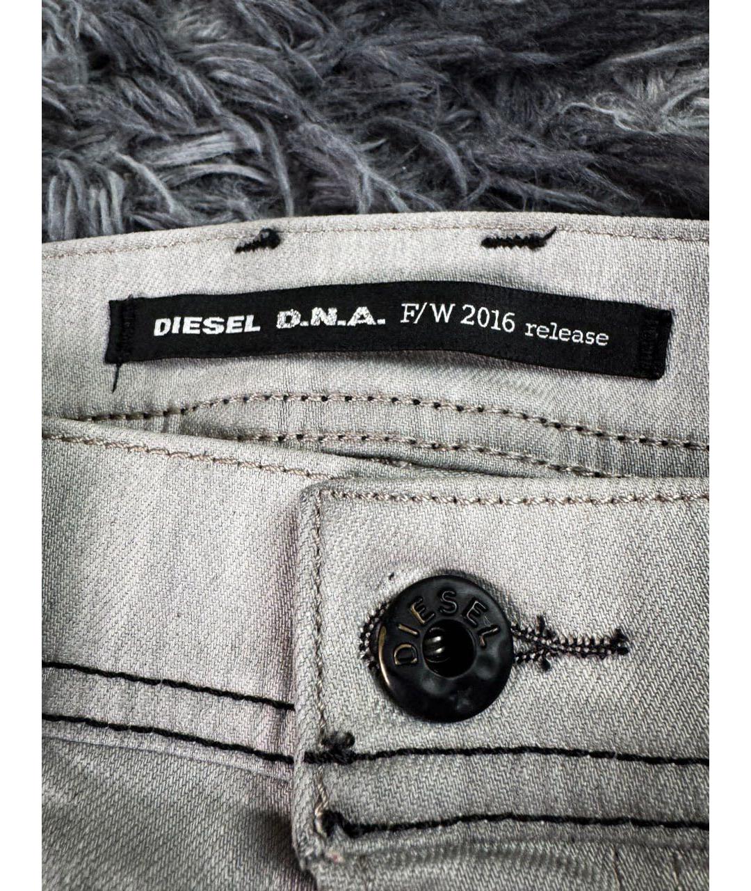 DIESEL Белые хлопковые джинсы скинни, фото 7