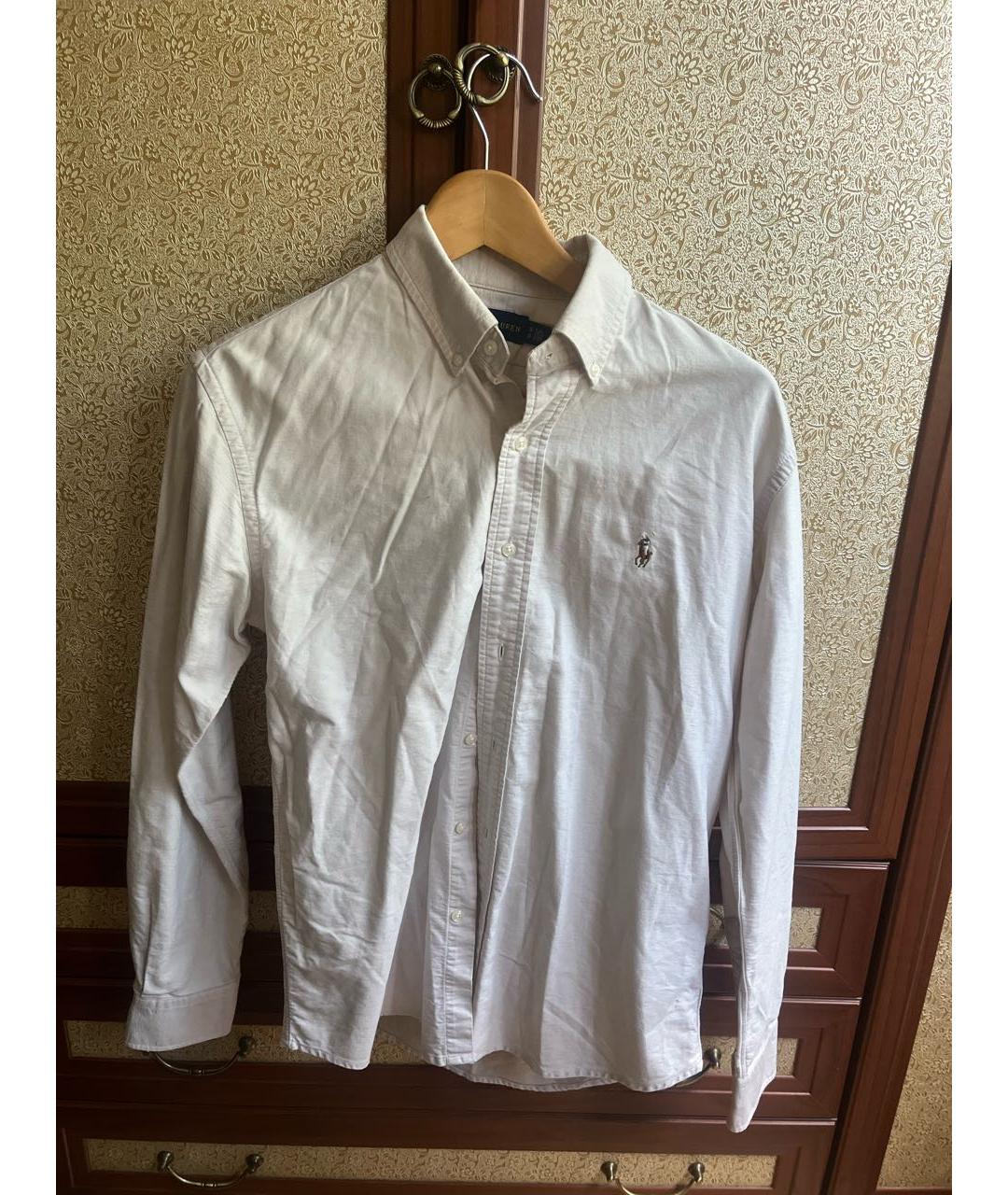 POLO RALPH LAUREN Бежевая хлопковая классическая рубашка, фото 5