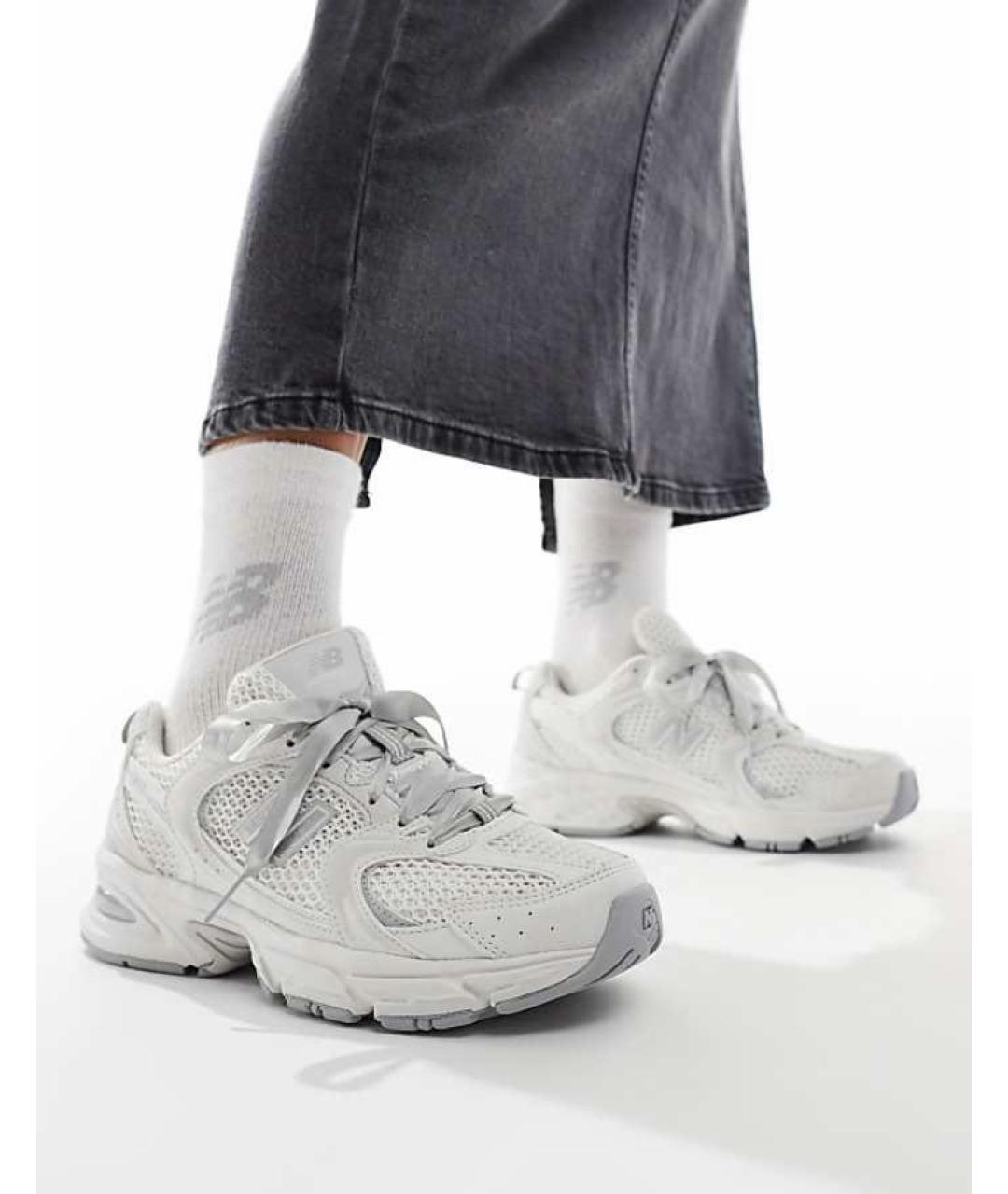 NEW BALANCE Серые текстильные кроссовки, фото 3