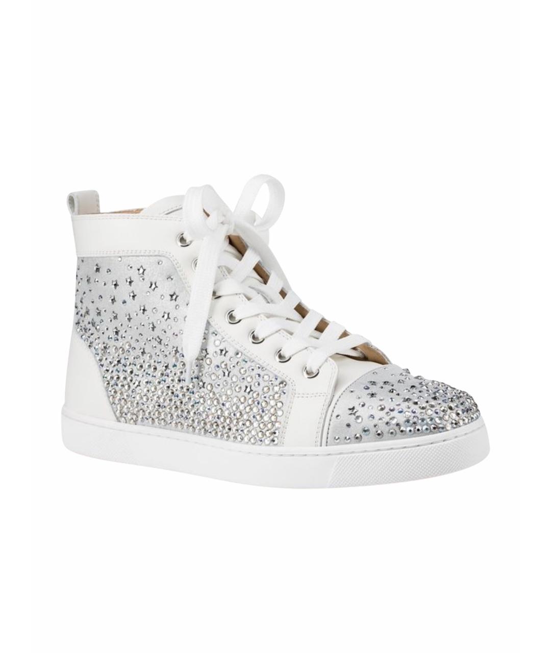 CHRISTIAN LOUBOUTIN Белые кожаные кеды, фото 1